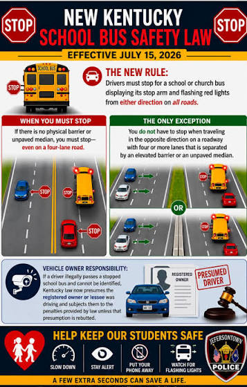 Important information regarding NEW laws for bus and student safety!